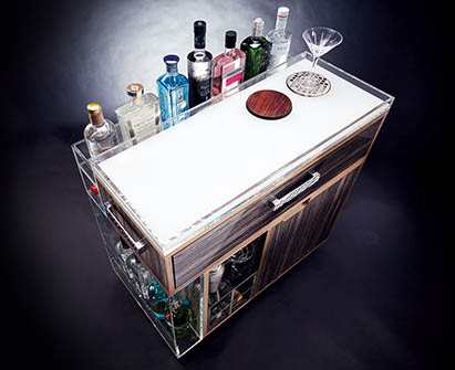 Luxury gin trolley to complement your home bar